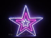 LEDビッグ3レイヤースター ホワイトピンク