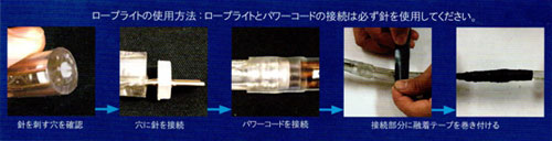 ロープライト接続