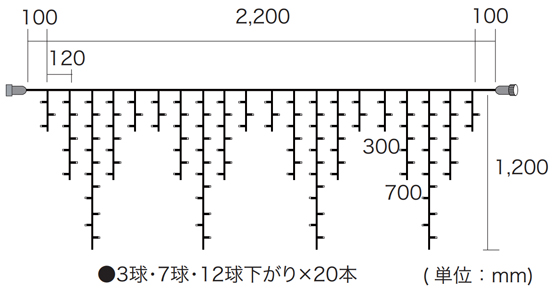 コロナ産業 SHつららライト128球